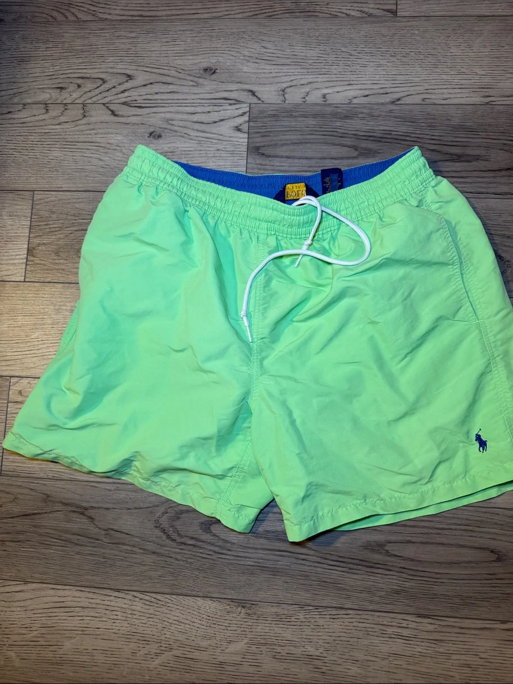 Polo Ralph Lauren Lime Green Traveler Swim Trunks Shorts XL